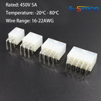 10pcs 5569-R 5557-AW Dual Row MX4.2mm Automotive Wire Right Angle 90D Female 2X1P-2X12Pin for PC Graphics Card Wafer Connector