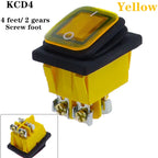 KCD4 on off 30A/250V Heavy Duty 4 pin DPST IP67 Sealed Waterproof T85 Auto Boat Marine Toggle Rocker Switch with LED 12V 220V 30