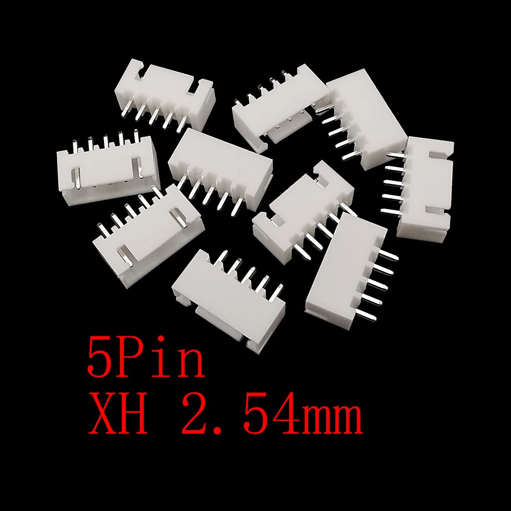 100Pcs JST XH 2.54mm Pitch 2/3/4/5 Pin Plastic Shell Male Plug Female Jack Socket Terminals Housing Wire Connector XH2.54 White