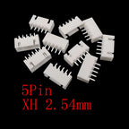 100Pcs JST XH 2.54mm Pitch 2/3/4/5 Pin Plastic Shell Male Plug Female Jack Socket Terminals Housing Wire Connector XH2.54 White