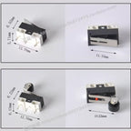 10PCS KW10 Miniature Limit Switches, Mouse Micro Motion 1A, 125/250V Self Resetting Switch