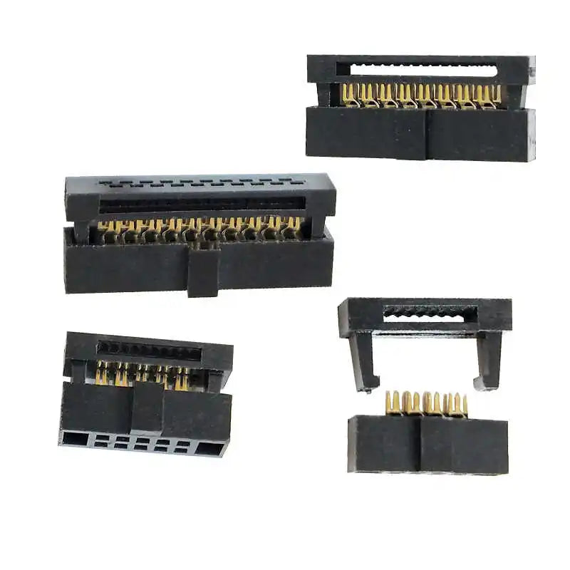 5/10pcs 1.27mm FC IDC Female Header Socket Connector 6P-50Pin for 0.635mm Pitch Flat Cable