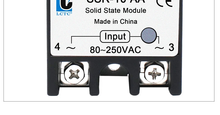 LCTC1PCS Single-phase Solid State Relay  DC to AC AC to AC DC to DC  Zero-crossing SSR 10A25A40A50A60A80A100A