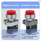 10Pcs 22MM High head Momentary Push Button Switch 1NO1NC SPDT 10Amp 600V Metal Head Waterproof IP65,Control power button switch