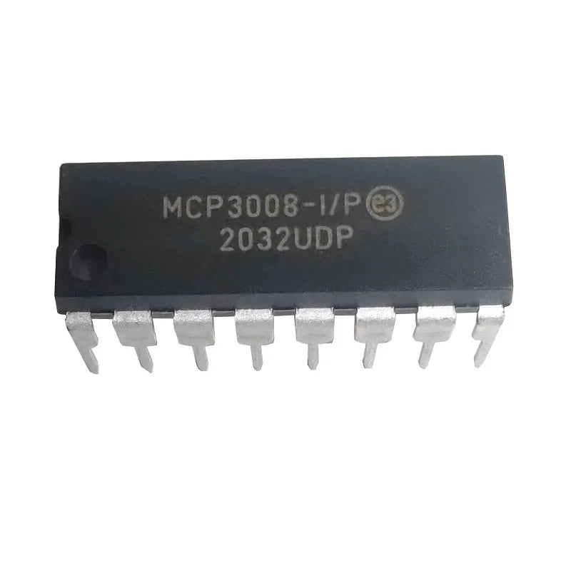 1-5PCS MCP3008-I/P Mcp3008 DIP-16 Mcp 8-Channel 10-Bit ADC with SPI Interface for Raspberry Pi Digital to Analog Converter