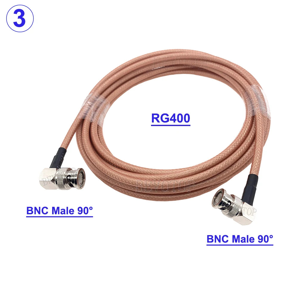 RG400 Cable Double Shielded BNC Male to BNC Male Plug High Quality Low Loss 50-3 50 Ohm RF Coaxial Cable Jumper Adapter 10CM-30M