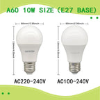 1-10Pack E27 10W LED Bulb Are Equivalent to 100W Incandescent Lamps  110V 220V Ultra-Bright 3000K 6000K For Living Room Use