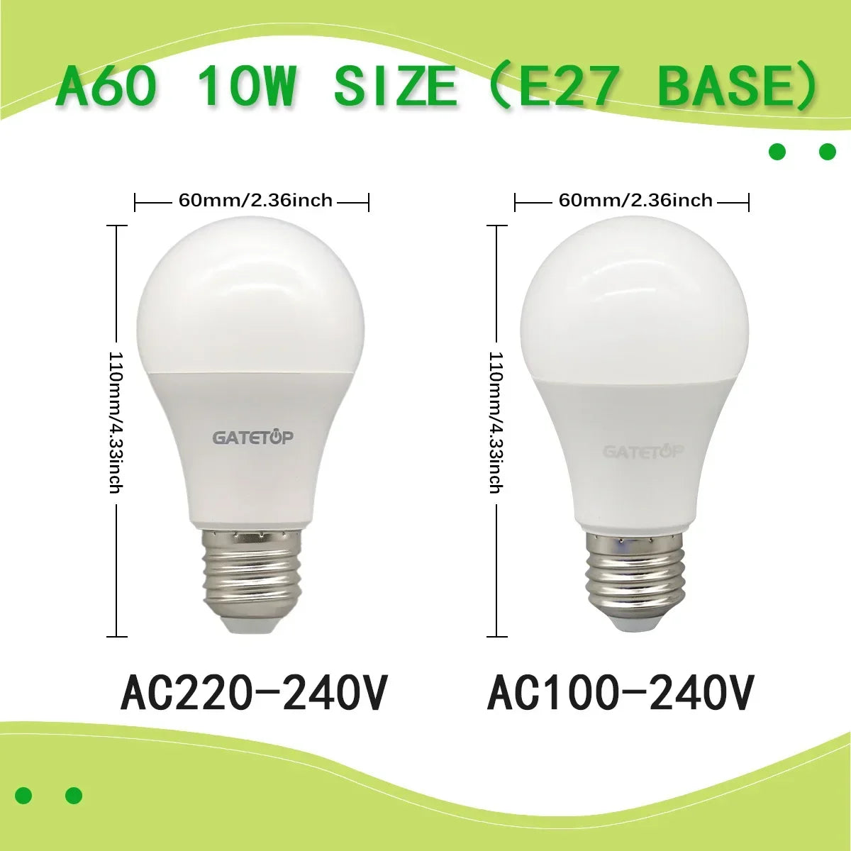 1-10Pack E27 10W LED Bulb Are Equivalent to 100W Incandescent Lamps  110V 220V Ultra-Bright 3000K 6000K For Living Room Use