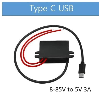 12V 24V 36V 48V 60V 72V 80V to 5V 3A 8-85V to 5V DC Step Down USB Converter With Car Charger Power Supply Output Waterproof