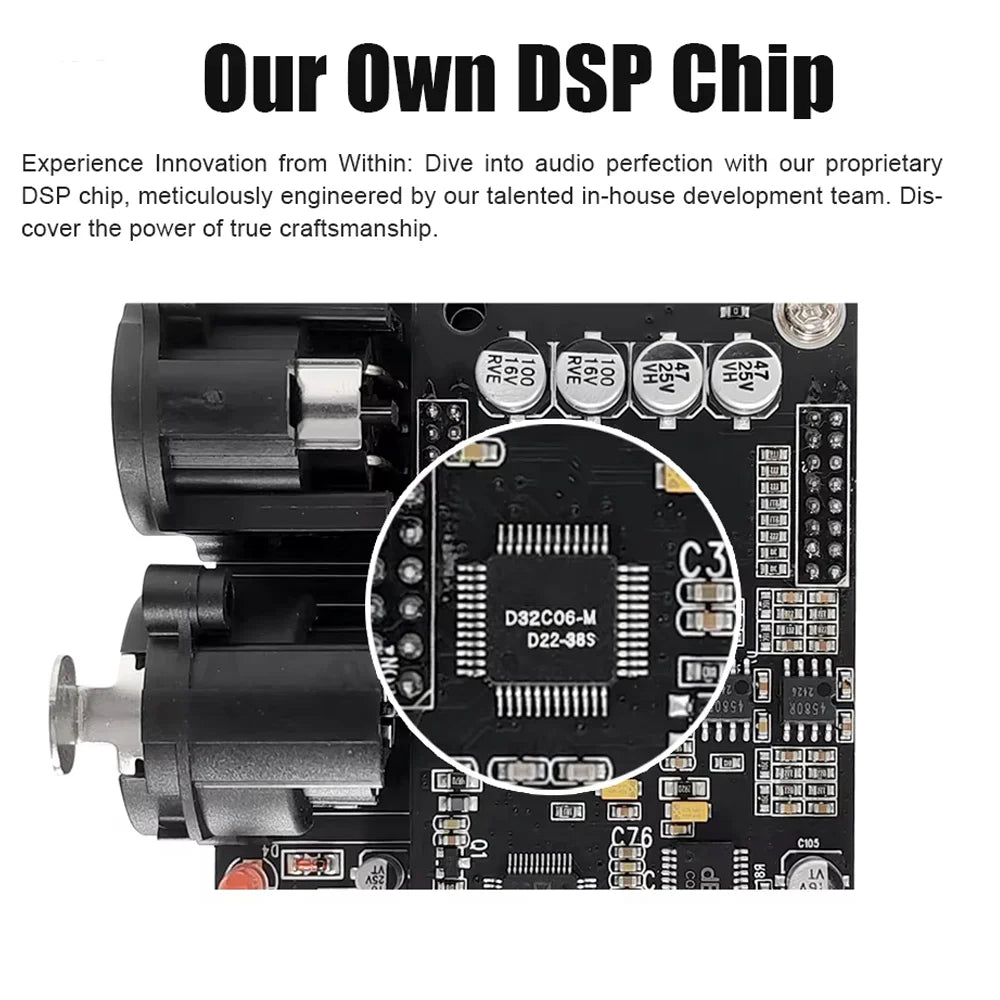 ShennDare CQ380 Digital DSP Module 96kHz 2 In 4 Out Audio Processor FIR Filter for Power Amplifier Speaker Management