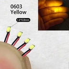 40Pcs/Lot 0402 0603 0805 1206 Led SMD Wire For Model Train HO N OO Scale Red Black Line Pre-soldered Micro Litz Diorama Railway