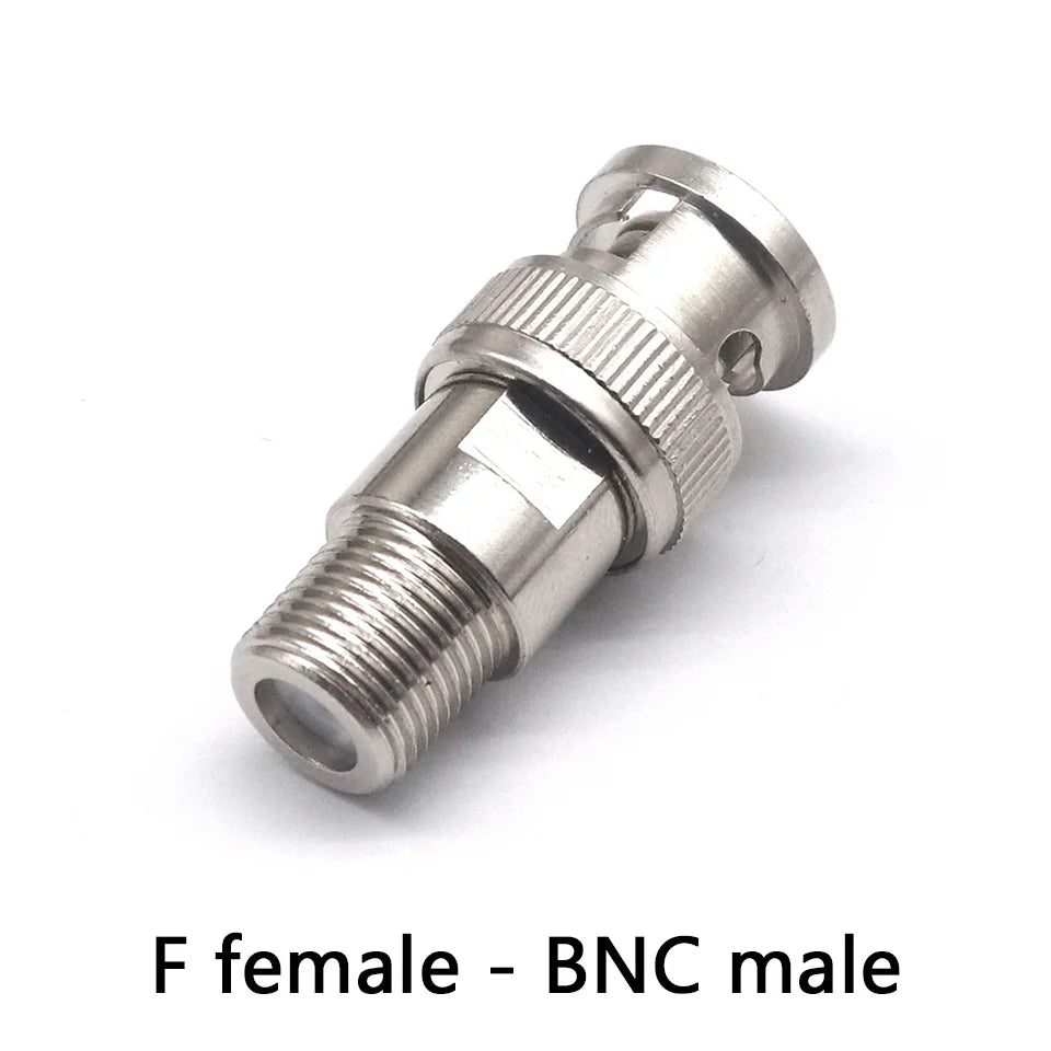 BNC to F TV female male straight connector F to BNC quick plug adapter coaxial connector