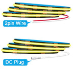 12V 24V Black PCB COB LED Strip Light 3000K 4000K 6000K 320LED/m High Density Lighting for Kitchen Cabinets Flex Tape RA90 IP30