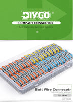 40PCS Lever Wire Connectors 1 in 1 out Quick Connect Electrical Splicing Kit for Compact Inline Terminals - 28-12 AWG