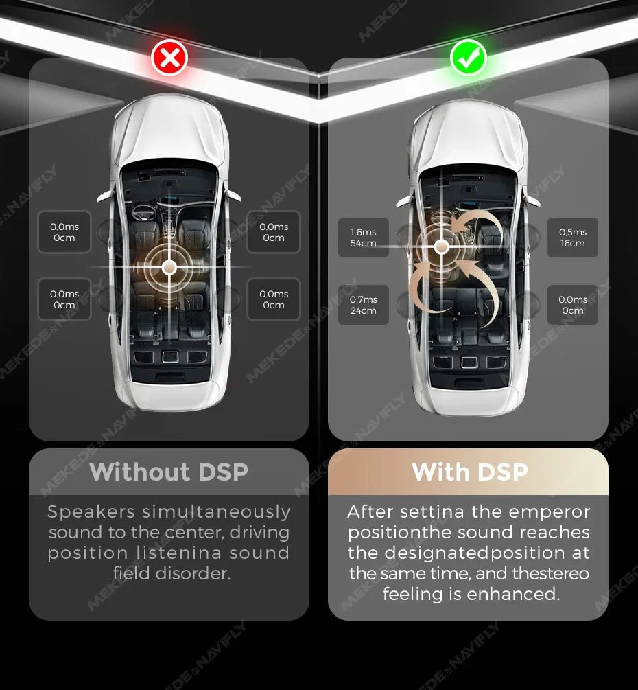Android Radio DSP Audio Processor 4*80W Amplify Automotive Sound Modules Electronics Stereo Amplifer APP Automobiles Car Parts