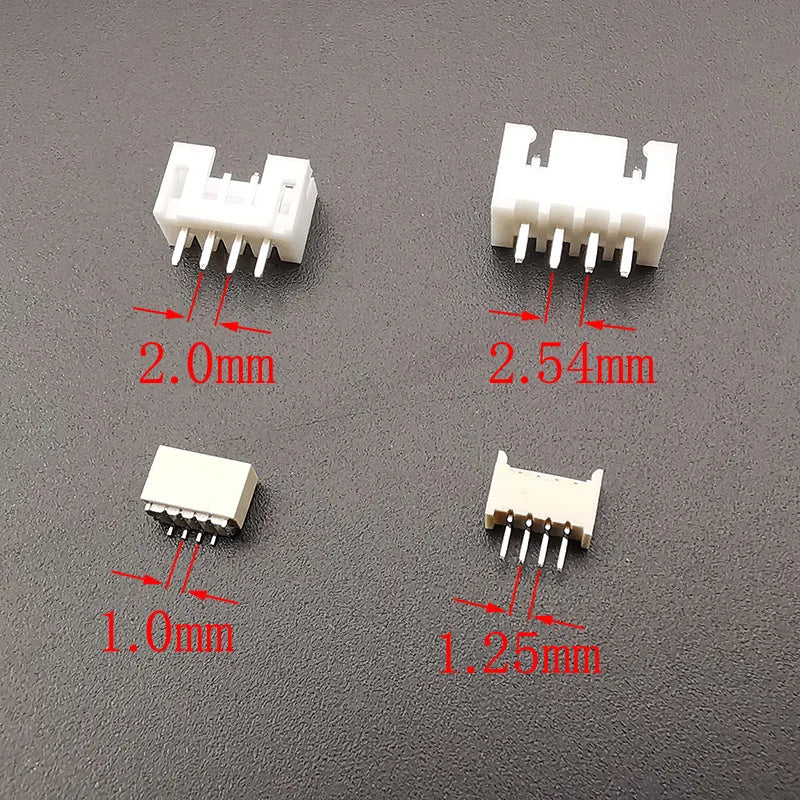 SH 1.0mm / JST 1.25mm / PH 2.0mm / XH 2.54mm Pitch Male Pin Header Housing Connector 2/3/4/5 Pin Plug Shell Terminal Connector