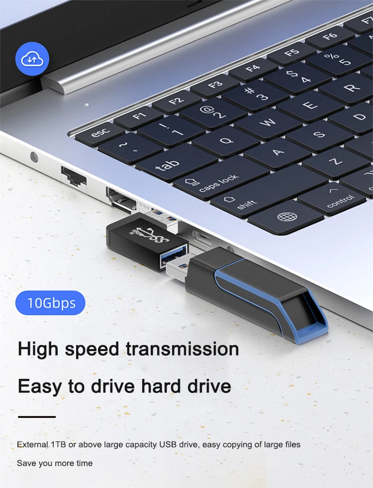 90 Degree USB 3.0 Male to Female Right Angle Extension Adapter USB Upward Elbow Adapter 10Gbps For Laptop PC Connector Converte