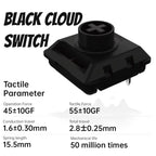 Kailh Full POM Mini Switch Low-profile Mechanical Keyboard Clicky Tactile Linear Hide Mountain Black Cloud White Rain 1353Hitbox