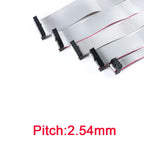 Gray Flat Ribbon Cable 1.27MM 2.0MM 2.54MM Pitch AVR 20cm Data Line Wire FC-6/8/10/12/14/16/20/24/26/30/34/40/50P Pin Connector