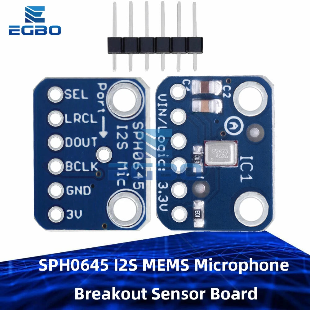 1~4PCS SPH0645 I2S MEMS Microphone Breakout Sensor Board Module SPH0645LM4H Microphone Module 1.6-3.6V for Arduino Raspberry Pi
