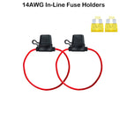 2PCS Inline Fuse Holder 10/12/14/16/18AWG Car Gauge Inline Fuse ATO/ATC Standard Blade Fuse 5A 10A 15A 20A 30A 40A Fuse Holders
