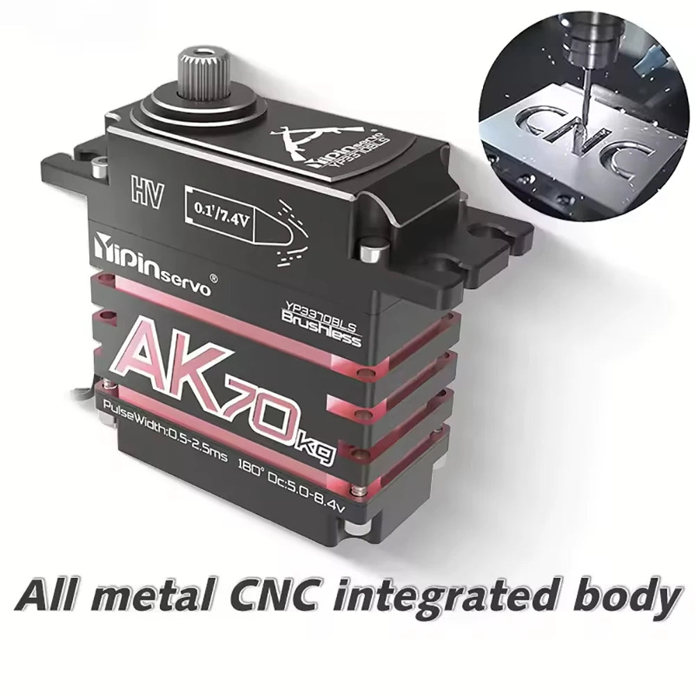 70kg AK70 47kg Brushlessfor Servo PWM Magnetic Coding Servo Motor CNC Aluminium Shell Metal Gear for Rc Car 1/8 1/10 1/12