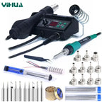 750W Soldering Station 2 IN 1 Soldering Iron Fast Heating Welding Kit LCD Hot Air Gun SMD PCB Repair Tools Mini Rework Station