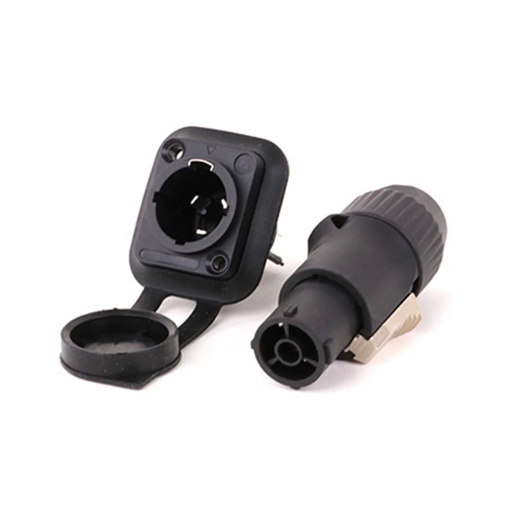 2pcs 3Pins Waterproof IP65 True Locking Powercon Male Plug Jack Power Female Sockets Chassis Wire Connectors
