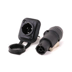 2pcs 3Pins Waterproof IP65 True Locking Powercon Male Plug Jack Power Female Sockets Chassis Wire Connectors