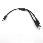 10A 18awg 19V 24V 12V 2 Way DC 1 Male to 2 Male Female Splitter Connector Power Supply Adapter Extension Cable 5.5x2.1mm Plug M