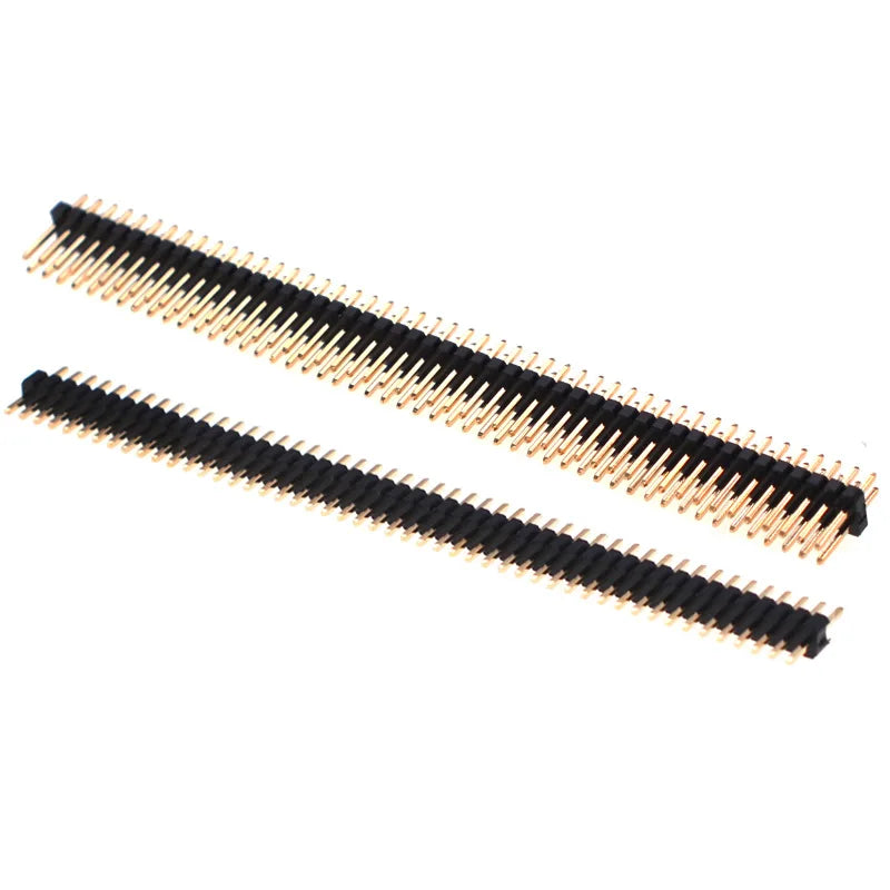 10PCS 1.0mm 1.27mm 2.0mm 2.54mm Pin Header Double Row Male 1/2~40P Breakaway PCB Board Connector Strip Pinheader 1*2/2P 4P 6-40p
