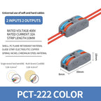 10/100Pcs Lever Wire Connectors, Compact Splicing Wire Connector, 2 3 5 Way Electrical Connectors, for Quick Connect 28-12 AWG