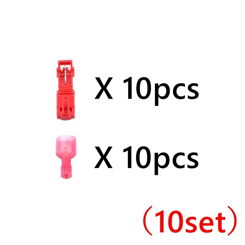 10sets/20sets Snap Splice Lock Wire Terminals Quick Electrical Cable Connectors Crimp electric motorcycles ham radio