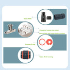 1PCS M23 RJ45 Connector IP68 Waterproof Toolless Field Extension Kit,Full Shielded Coupler for Cat6 Cat6A Ethernet Cable Outdoor