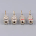 2/4Pcs 4MM Banana Female To 2MM Pin Connector HIFI Cable Adapter Plug Braided Copper Wire Socket