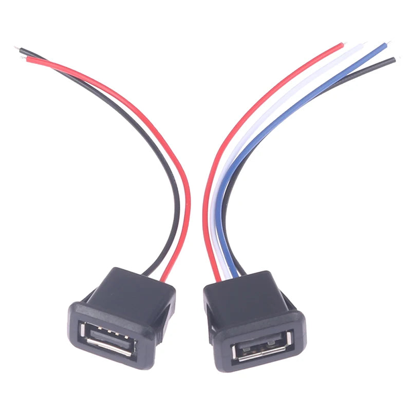 Wholesale USB 2.0 Female Power Jack USB2.0 Charging Port Connector With Cable Charger Socket