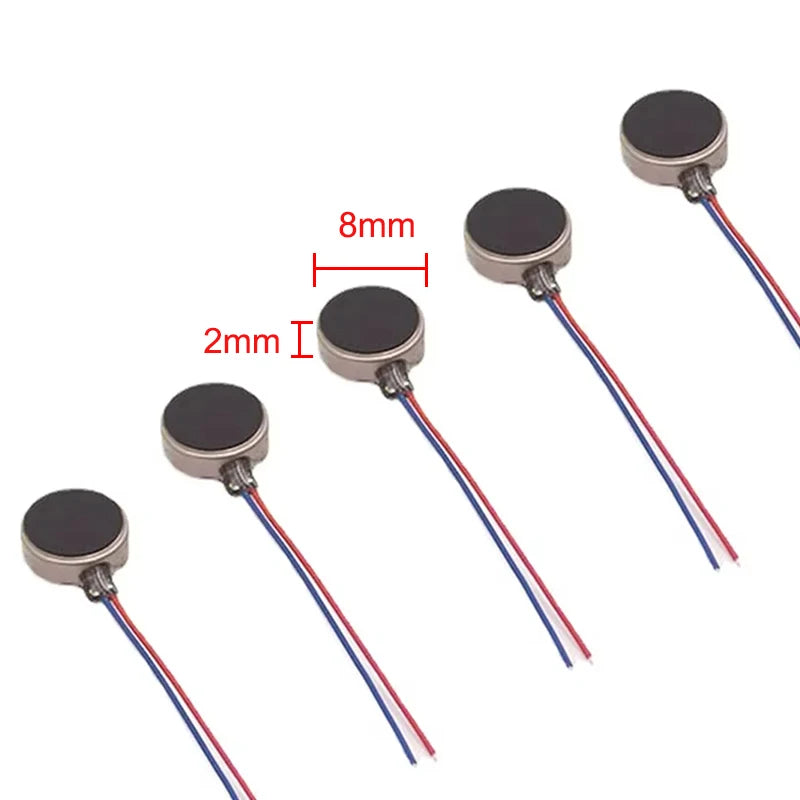 5PCS Micro DC Vibration Motor 0820 0827 0834 1027 1020 1030 1034 Mobile Phone Vibration Flat Motor DC3-5V