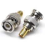 SMA Male Plug to BNC Female M/F Radio Antenna Connector RF Converter M/F Radio Antenna Adapters Kit Coaxial SMA to BNC Adapter