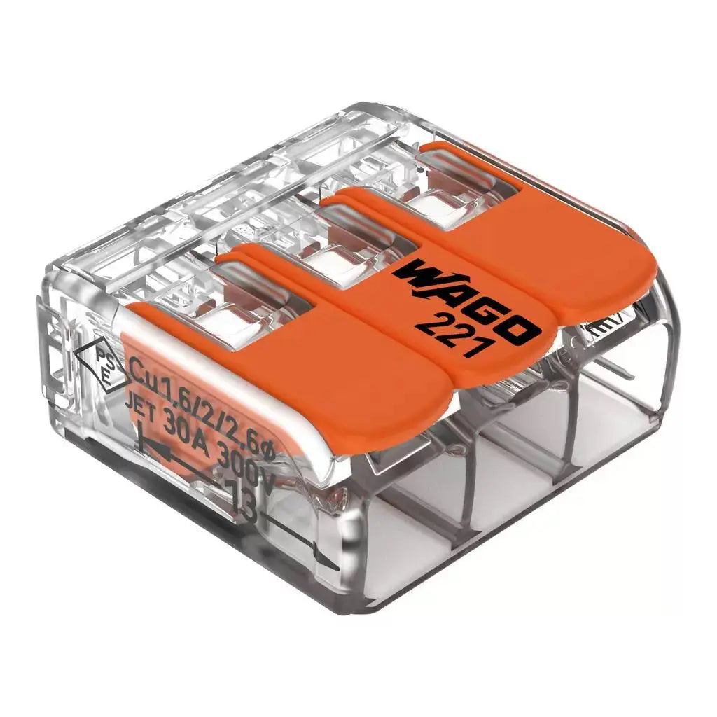 10Pcs WAGO 221‑412 221‑413 221‑415 221‑612 221‑613 221‑615 221‑2411 Electrical Wiring Terminal Connectors