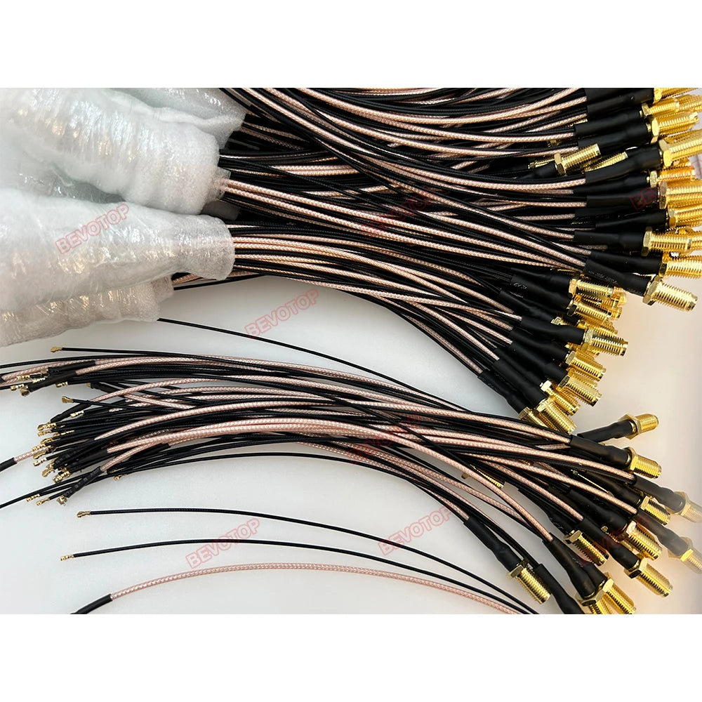 10PCS/LOT DIY SMA to IPX Splitter SMA Female to 1xMini MS156 +2x MHF4 RF4 Female RG178 RF1.13 Cable Antenna Jumper Pigtail