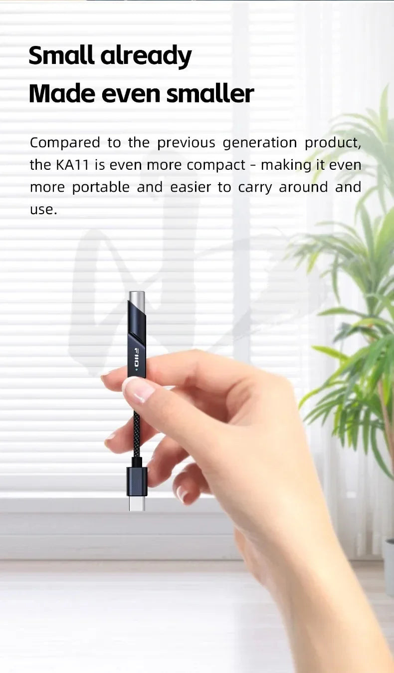 FiiO JadeAudio KA11 USB DAC AMP Hi-Res Audio Type-C to 3.5mm Adapter USB Dongle DAD256