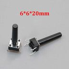20/50/100pcs 6x6 PCB Momentary Mini Micro Tactile Tact Push Button 4-Pin Self-reset Switch 6*6*4.3/5/6/7/8/9/10/11/12/13/14/15mm