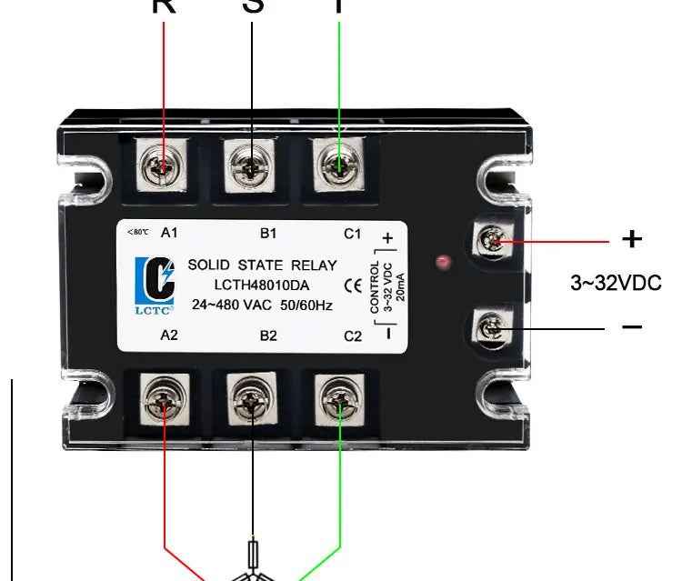 LCTC Three-phase Solid State Relay SSR 3 Phase 10A 25A 40A 60A 80A 100A 120A 150A 200A AC Control AC DC Control AC 25DA 380VAC
