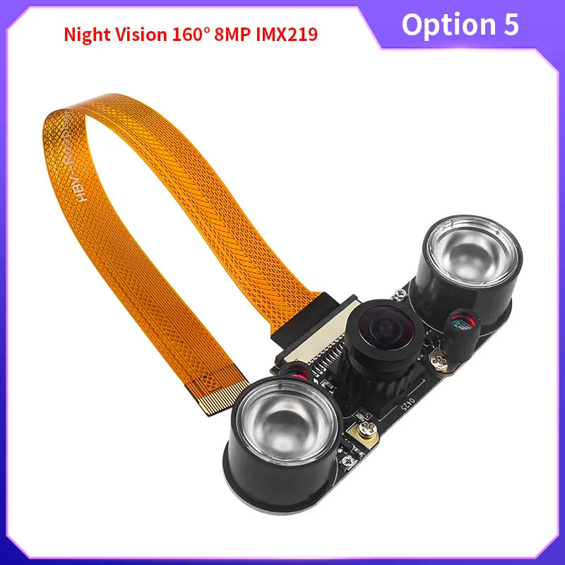 Raspberry Pi 5 8MP Camera 77° 130° 160° 200° Webcam IMX219 Sensor Chip CSI Interface for Raspberry Pi 5 Zero W 2W