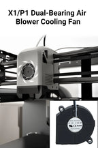 5015 Cooling Fan for Lab A1 A1mini Hotend Fan with Cable Rapid Cooler Fan 2510 Axial Fan Kit for X1 X1C P1P P1S 3D Printer Parts