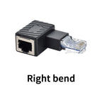1pcs RJ45 Male To Female Converter 90 Degree Extension Adapter for Cat5 Cat6 LAN Ethernet Network Cable Connector Extender