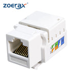 ZoeRax CAT6 CAT5E RJ45 Keystone Jack Gigabit Network Module 22-26AWG Tool-Free Keystone Insert for Wall Panel Router Switch