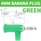 4mm 90 Degree Stackable Banana Plug, Solderless Side Entry Connector for Multimeter Test Leads, Audio Equipment and Power Supply