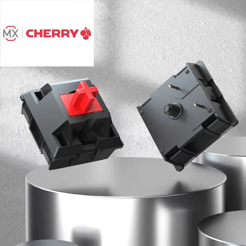 Original Cherry MX Mechanical Keyboard Switches Click Linear Tactile Red Brown Blue Silver Switch 3 Pin Black Shell For PC Gamer