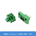 Pluggable Through-Wall Green Terminal Block 2EDGWB-5.08MM With Screw Fixed Panel 2P3P4P-12P